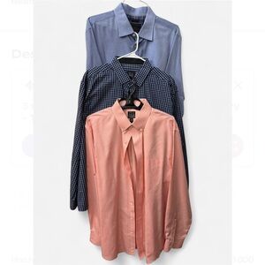 Jos. A. Bank Men’s XL 3 piece long sleeve preppy patterned button down bundle